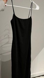 BLACK RIGANO MIDI DRESS NWOT