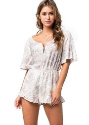 O’Neill Starlie Floral Ruffle Romper XS One Piece Beach Playsuit