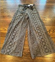 Lace Split Leg Palazzo Pant NWT