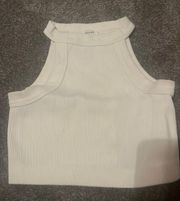 Cotton On high neck ribbed crop top