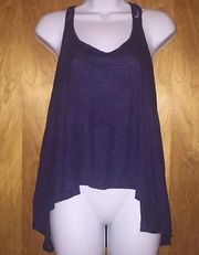 Navy Blue Heart & Hips Lace back Tank Top Size Small