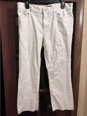 Ann Taylor Size 6 White Crop Pants