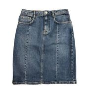 Pilcro and the Letterpress Denim Pencil Skirt Size 4