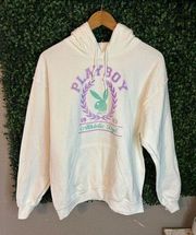 Playboy White Hoodie Sz Medium