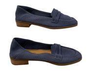 Lucky Brand | blue suede cutout loafers size 8