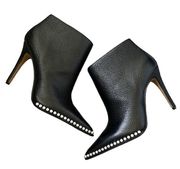 NWOB KARL LAGERFELD PARIS Cyron Leather Pearl Stiletto Booties 7