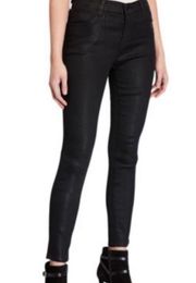 New  Dylan Skinny Zip Leg Skinny Coated Black Jeans Size 29