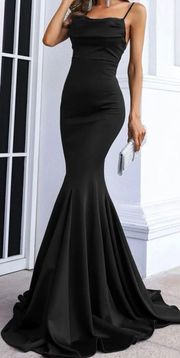Black Bodycon With Sequin Bust Prom Dress 
