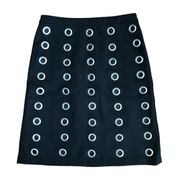 CARMEN MARC VALVO Grommet Lined Pencil Skirt Black Women’s Size M