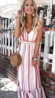 Jack by BB Dakota Luciana Stripe Casual Maxi Dress