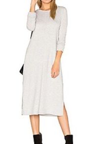 Cashmere Wool‎ Blend Sweater Midi Dress Heather Grey Size XS NWOT