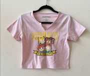 Rugrats University Graphic Light Pink Cropped Shirt