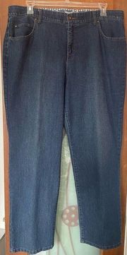 Bandolino Womens Plus Denim Jeans Straight Leg -18W