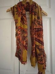 Zara | Paisley Scarf Shawl Red Yellow