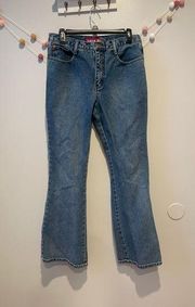 Vintage Zanadi Wide Leg Flare Blue Denim Jeans Y2K 90s
