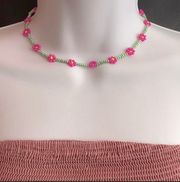 flower beaded necklace 