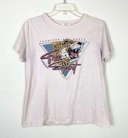 Tres Bien Free Spirit Fearless and Brave Leopard Graphic Tshirt