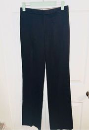 Club Monaco Wide Leg Trouser Pants Full Length Flat Front Black 2