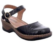 JOSEF SEIBEL leather comfy black close toe clogs women Size 40/ 9-9.5US 