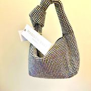 NWT Madison West Rhinestone Covered Knotted Handle Mini Bag