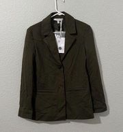 NEW Max Mara Leisure Cluny Jersey Blazer in Green Size Small