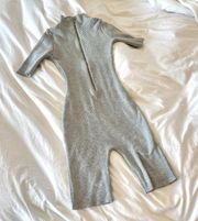 Pretty Knit Grey Ribbed Celeb Favorite Playsuit 