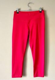 90 Degrees by Reflex  | Hot Pink Fuchsia Cropped Leggings Sz S