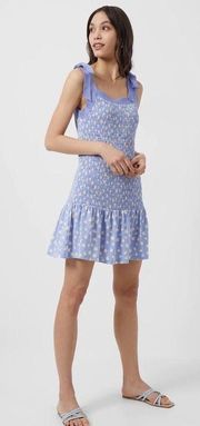 NWT FRENCH CONNECTION  Peony Doria Ruched Dress In Paradiso Blue Multi