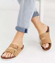 double buckle strap sandals