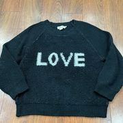 Molly Bracken Love Black Sweater Size XS/S