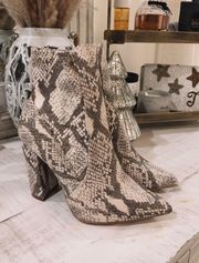 These Three Boutique Snakeskin Booties Shoes