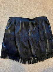 Fringe Mini Skirt