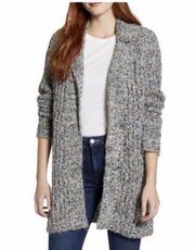 Caslon Notch Collar Open Front Side Slits Cardigan nwt size large