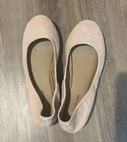 Blush Lace Up Back Ballet Flats Size 7