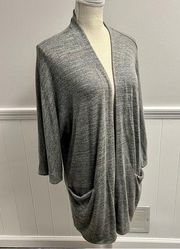 Aritizia Wilfred Free Open Front Cardigan Pockets Grey Gray Large L