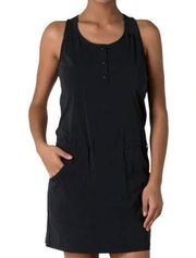 Toad&Co Gemma Dress Sleeveless Henley Women's Size XS Dark Gray