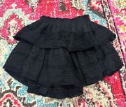 black ruffle skirt