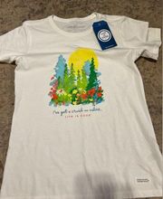 Life is Good  T-shirt I’ve Got A Crush On Nature Colorful Graphic Women Small NWT