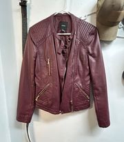 Faux Leather Moto Jacket