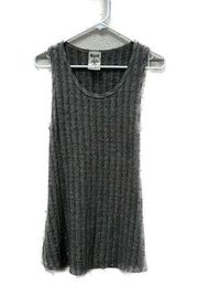 Vocal Bling Studded Gray Y2K Tunic Tank S