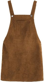 A-line Corduroy Overall Dress