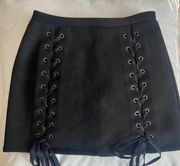 Suede Lace Up skirt