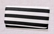 KUT from the cloth striped black white slim trifold Wallet NEW