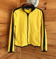 CLOSET ESSENTIAL YELLOW/BLACK  ZIP UP SWEATSHIRT TOP