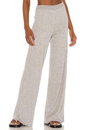 weekend stories larsen gray wool silk rib lounge pants 