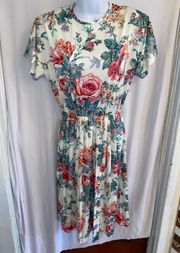 Vintage Floral Dress Size 8P