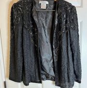 Adrianna Papell Evening Jacket.  Detailed and Heavy.Very Flattering. Size Small.