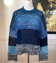 Derek Lam 10 Crosby Colorblock Sweater Blue S