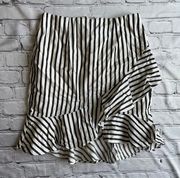 Skirt 2 Ruffled Striped Short