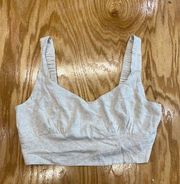 Sophie Rue Cropped Tank Top Womens Large Gray Sleeveless Wide Strap Preppy B62